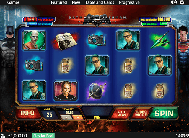 Batman v Superman Dawn of Justice Slot Machine