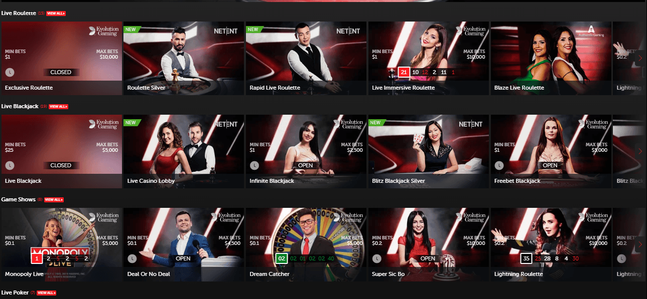 Betsafe Casino Live Games