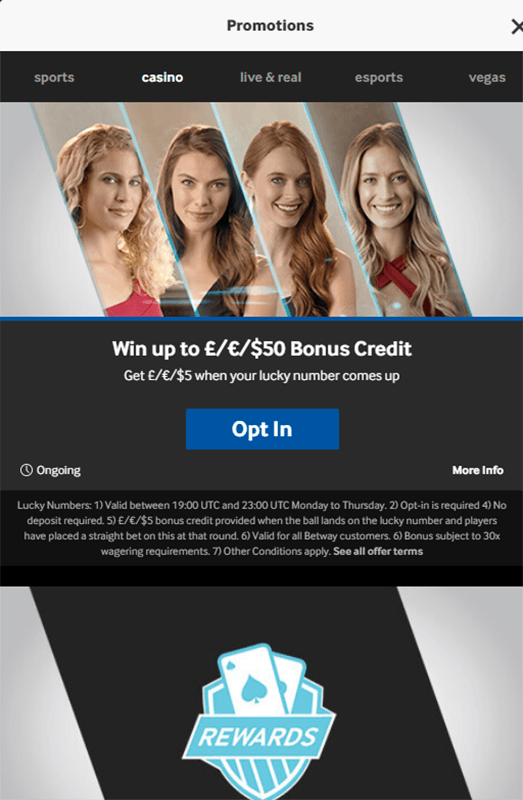 Betway Online Casino Promotions