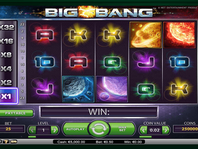 Big Bang Slot Game NetEnt