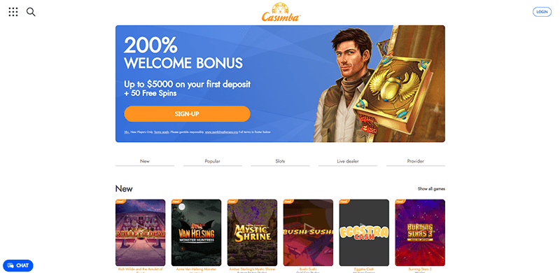 Casimba Online Casino Welcome Bonus