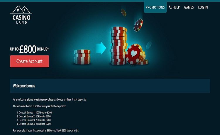 CasinoLand casino bonus