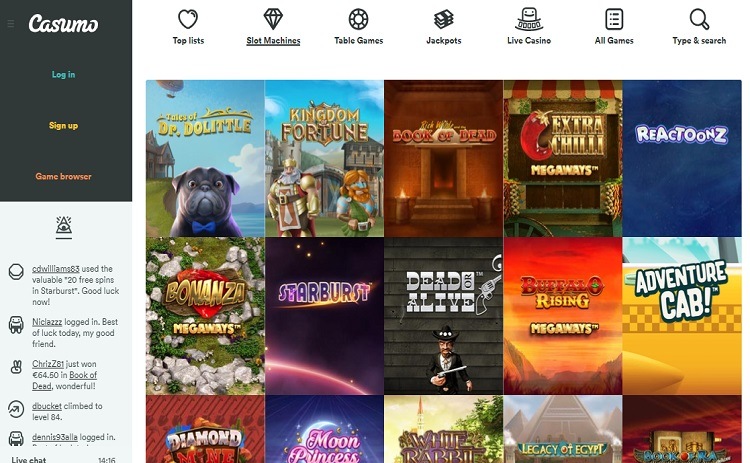 Casumo casino games