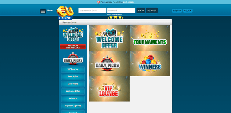 EUcasino Promotions