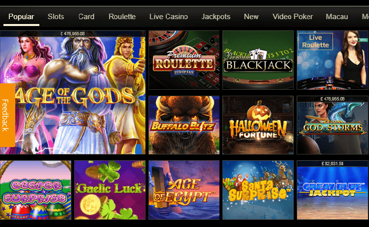 Eurogrand casino games