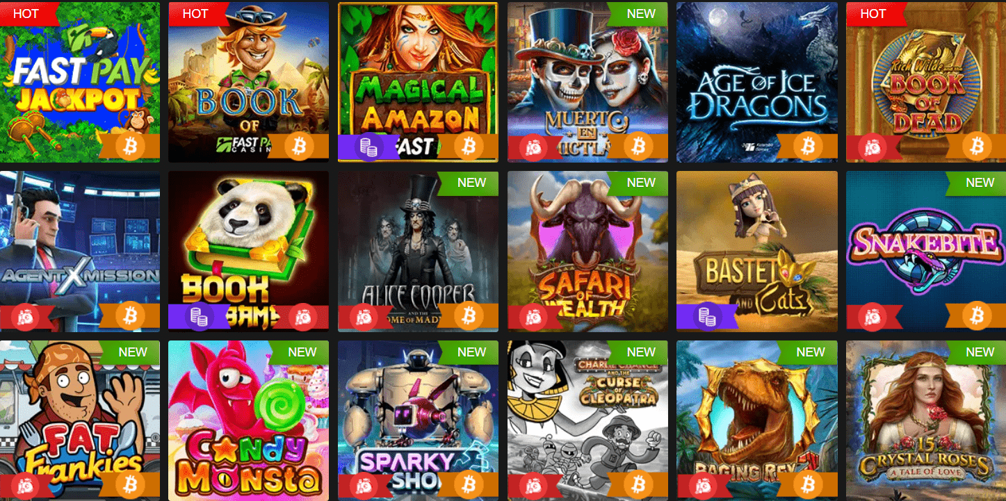 Fastpay Casino slot games