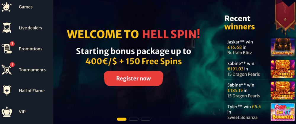 Hellspin casino welcome bonus
