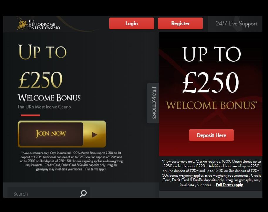 Hippodrome casino bonus