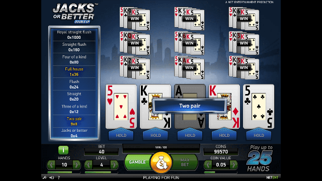Jacks Or Better Slot Machine