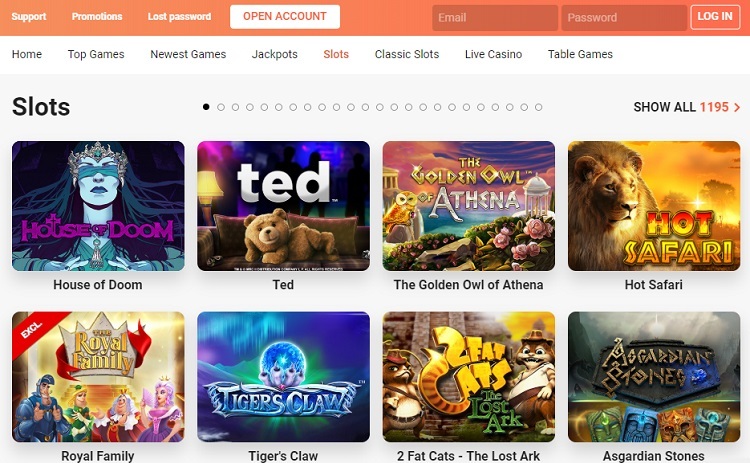 LeoVegas casino games