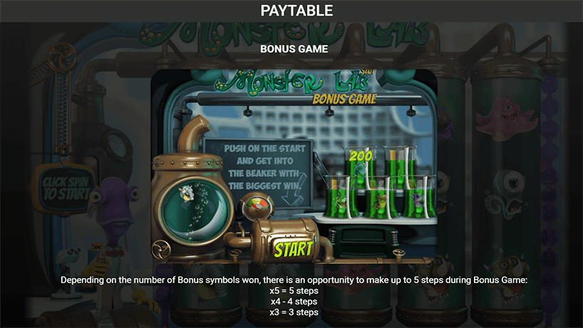 Monster Lab Bonus Game
