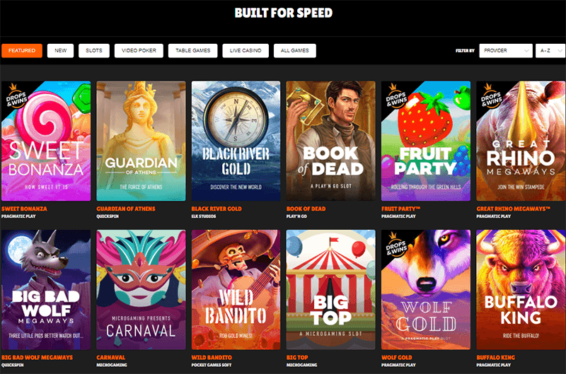 Nitro Casino Games