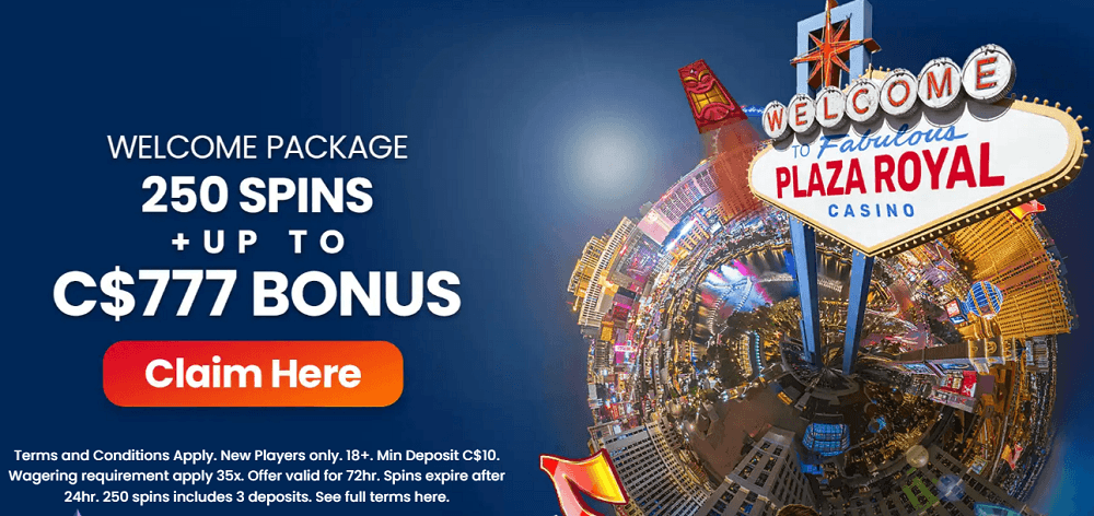 Play Plaza Royal casino and claim welcome bonus