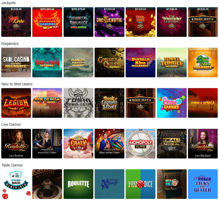 Skol Casino Games