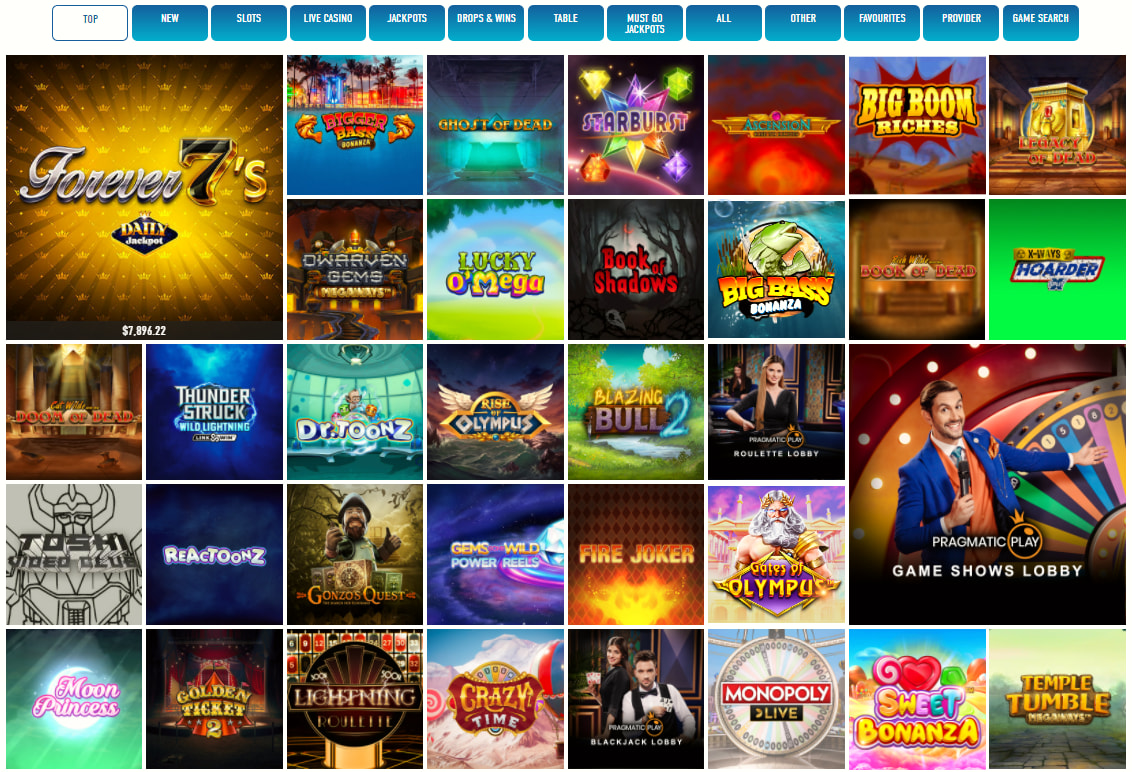 Slotnite Casino games