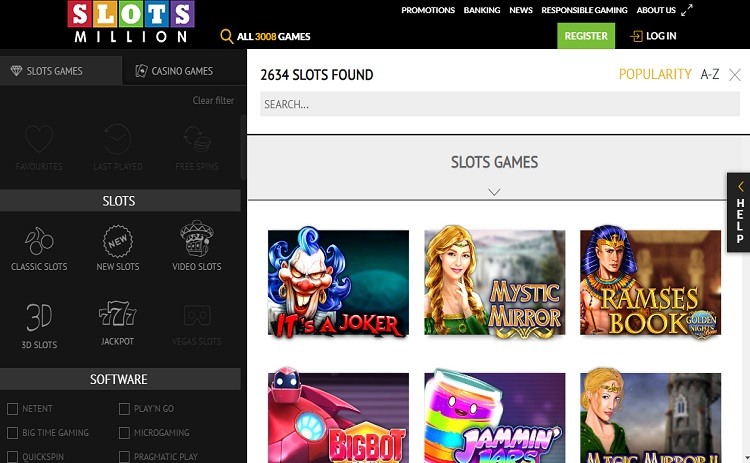 Slots Million casino games