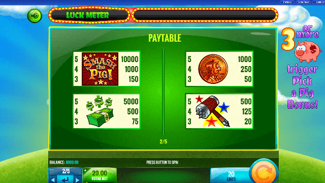 Smash the Pig Slot Machine