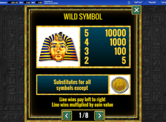 Sphinx Slot Paytable Wild Symbol