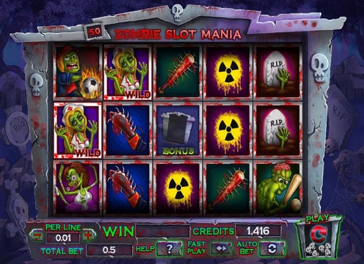 Play Zombie Slot Mania Free Slot Game