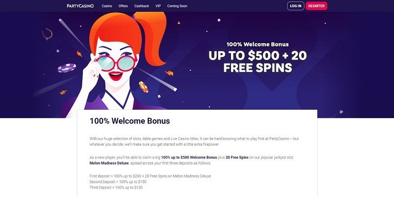 party casino bonus
