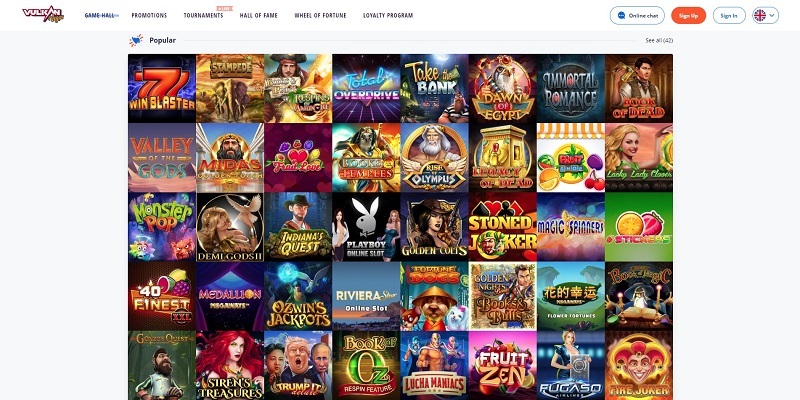 Vulkan Vegas Casino Games