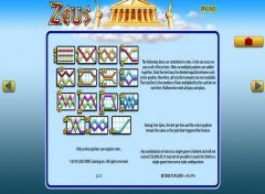 zeus slot paylines